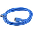thumbnail image 1 of JacobsParts USB 3.0 A Male to Micro B Cable for External Hard Drive HDD/Tablet / Smartphone, Blue (5 Feet), 1 of 1
