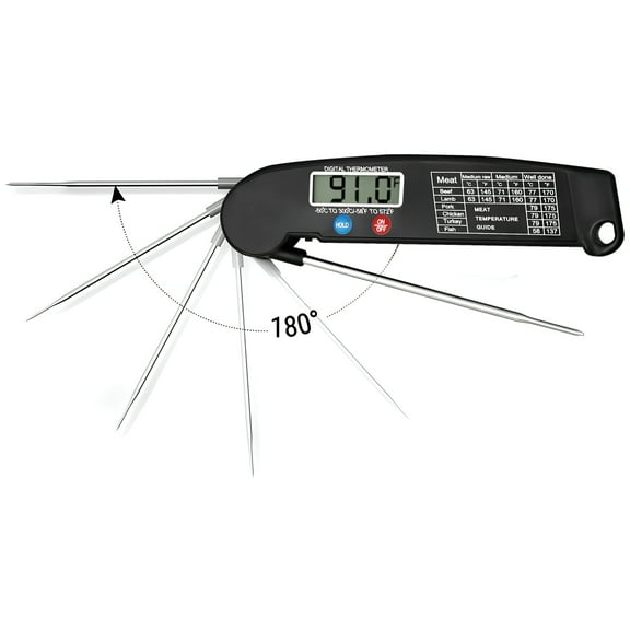 JacobsParts Waterproof Digital Meat Thermometer for Kitchen Cooking BBQ Grill Food Thermometer with Stainless Steel Probe