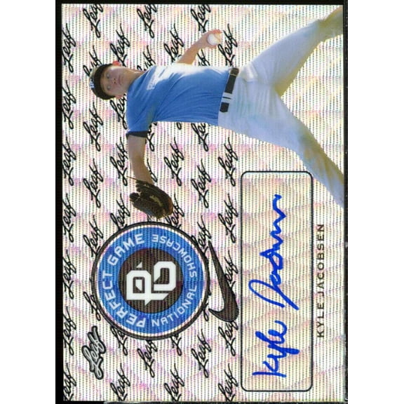 Jacobsen 2016 Leaf Metal Perfect Game All-American Patch Auto Blue Rainbow #kj1