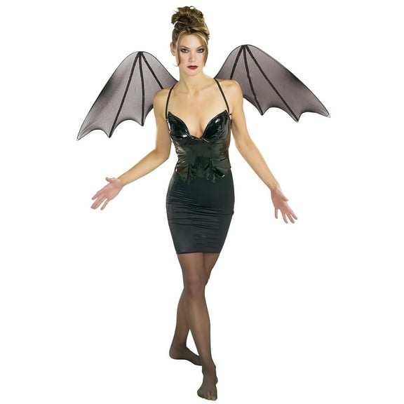 Jacobson Hat Company Halloween Costume Accessory Bat Wings with Elastic Straps,Black,One Size