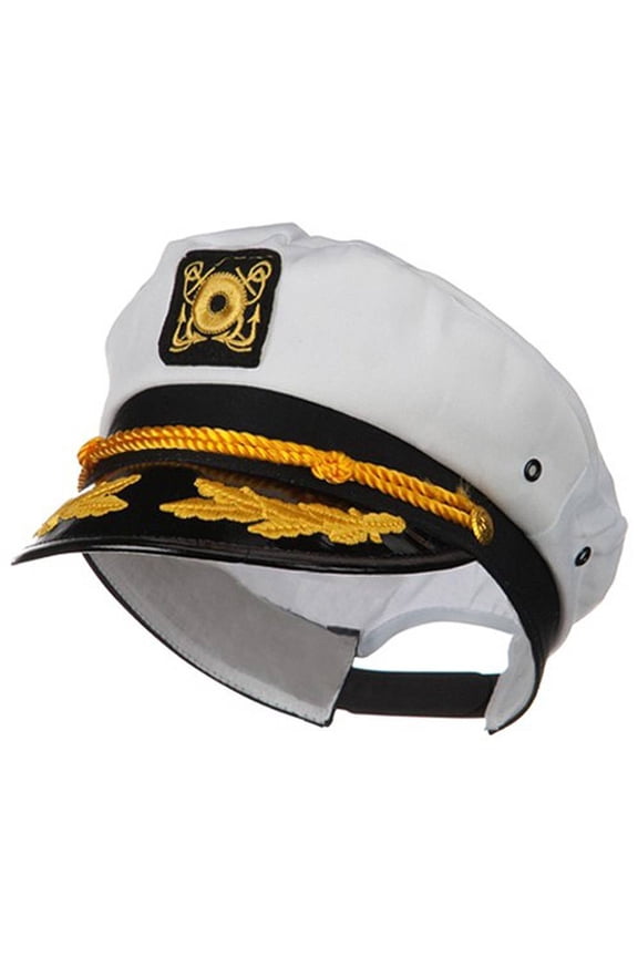 Cotton Yactht Emblem Cap - White