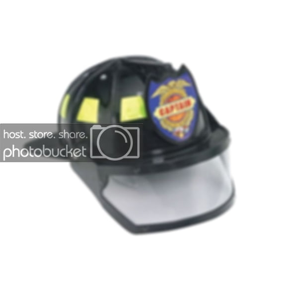 Jacobson Hat Company Men's Plastic Fireman Helmet with Visor, Black, Adult