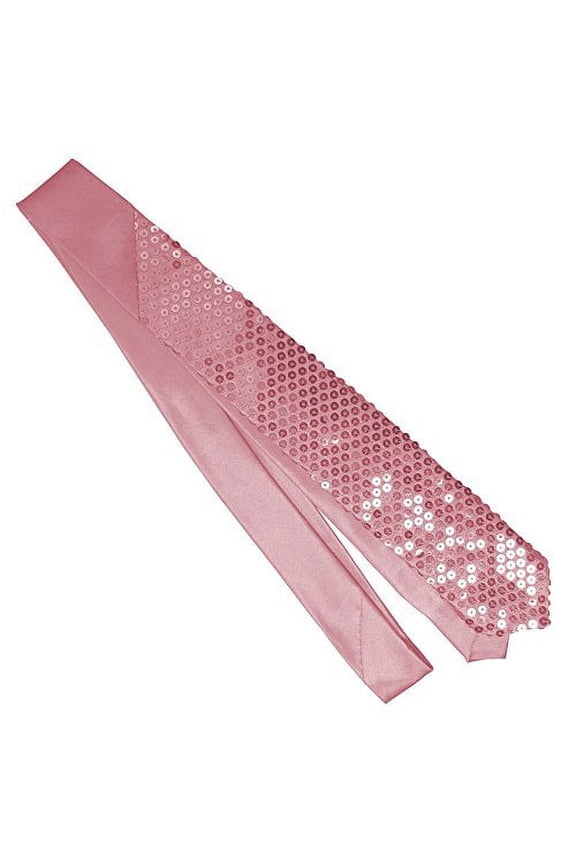 Company Men's Sequin Necktie, Pink, Adult