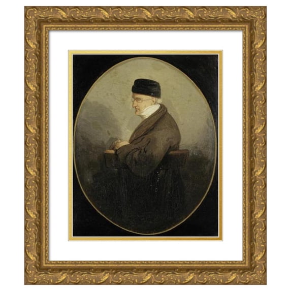 Jacobus Ludovicus Cornet 12x14 Gold Ornate Wood Frame and Double Matted Museum Art Print Titled - David Pierre Giottino Humbert De Superville (1770-1849), Painter and Writer (C. 1840 - C. 18