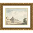 thumbnail image 1 of Jacobus Versteegen 14x11 Gold Ornate Wood Frame and Double Matted Museum Art Print Titled - The Jobs -Gasthuis in Utrecht (1745 - 1795), 1 of 4