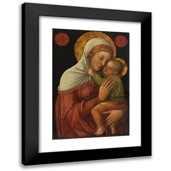 Jacopo Bellini 17x24 Black Modern Framed Museum Art Print Titled - Madonna and Child (1450s)