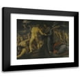 thumbnail image 1 of Jacopo Ligozzi 24x20 Black Modern Framed Museum Art Print Titled - Scene from the Divine Comedy 2, 1 of 5