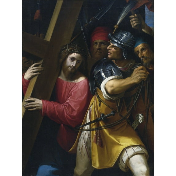 Jacopo Ligozzi Christ Carrying Cross Religious Painting Extra Large XL Wall Art Poster Print