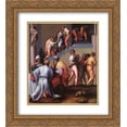 thumbnail image 1 of Jacopo Pontormo 2x Matted 20x22 Gold Ornate Framed Art Print 'Punishment of the Baker', 1 of 2