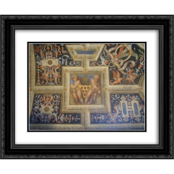 Jacopo Pontormo 2x Matted 24x20 Black Ornate Framed Art Print 'Volta'