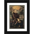 thumbnail image 1 of Jacopo Tintoretto 13x18 Black Ornate Wood Framed Double Matted Museum Art Print Titled - The Baptism of Christ (1585), 1 of 5