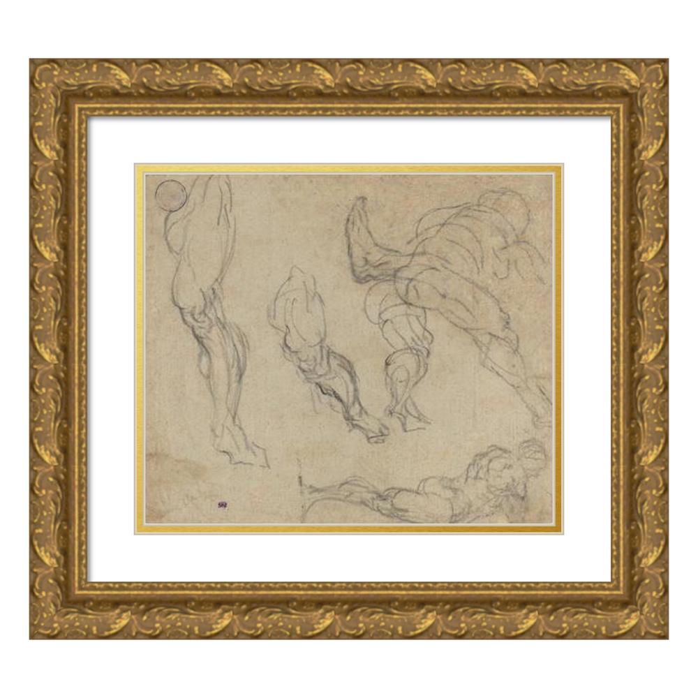 Jacopo Tintoretto 14x12 Gold Ornate Wood Frame and Double Matted Museum ...