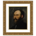 thumbnail image 1 of Jacopo Tintoretto 15x18 Gold Ornate Wood Frame and Double Matted Museum Art Print Titled - Portrait of a Man, 1 of 4