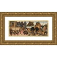 thumbnail image 1 of Jacopo del Sellaio 18x9 Gold Ornate Wood Frame and Double Matted Museum Art Print Titled - Scenes from the Story of the Argonauts (ca. 1465), 1 of 4