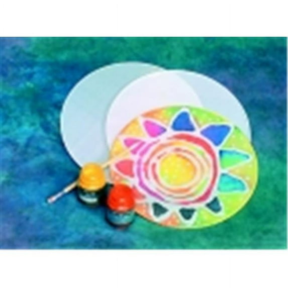 Jacquard 9.5 in. Silk Habotai Stretched Hoop, White, Pack - 30
