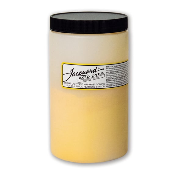 Jacquard Acid Dye - Bright Yellow - 1 Lb Net Wt - Acid Dye for Wool - Silk - Feathers - and Nylons - Brilliant Colorfast and Highly Concentrated