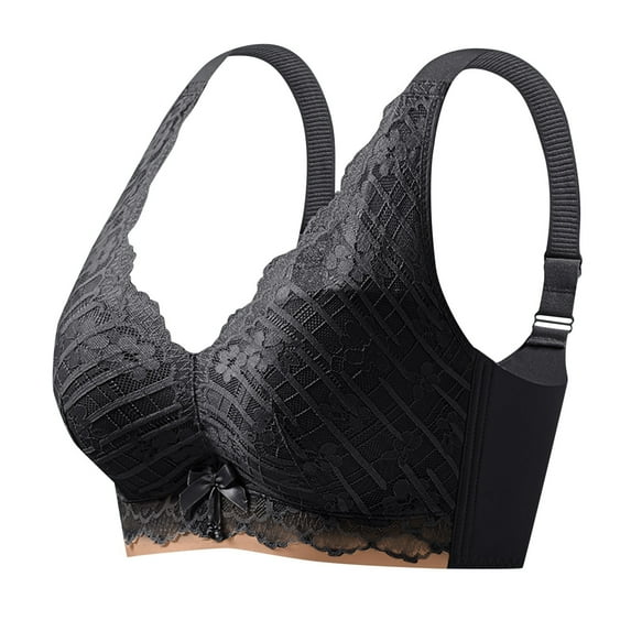 Jacquard Back Support Posture Bra Comfortable Convenient Cotton Bras Convertible Bra Charm Front Snap Closure Bras
