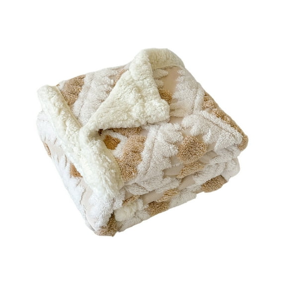 Jacquard Breathable Blanket 39x28in Cationic Taffeta Lambswool Office Nap Cover Lightweight Sofa Throw Office Nap Blanket