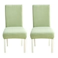 thumbnail image 1 of Jacquard Chair Covers,Dining Parsons Chair Slipcovers Universal Non-slip Removable Washable Anti-Dust Super Fit Stretch Chair Protector for Hotel Kitchen Banquet Decor-2-green, 1 of 7