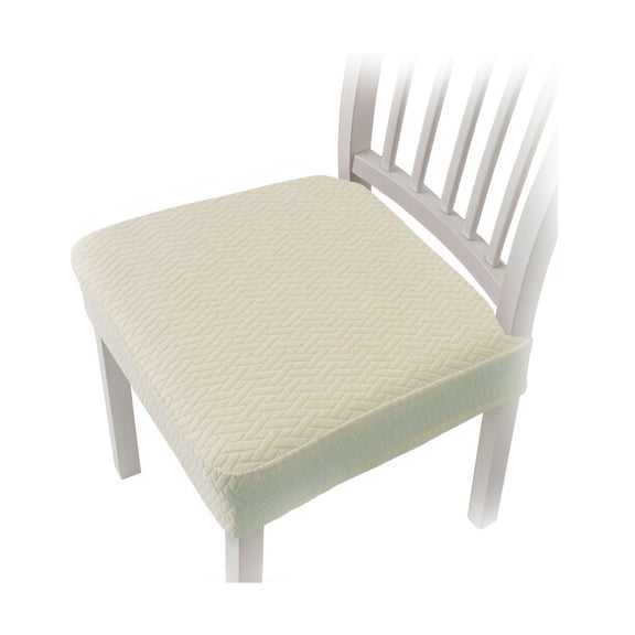 Jacquard Chair Seat Covers - Soft Thick Removable Washable Jacquard Dining Chair Seat Slipcovers, for Dining Room, Kitchen, Bedroom, Green