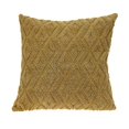 thumbnail image 1 of Jacquard Diamond Pattern Decorative Mustard Yellow Throw Pillow, 1 of 5