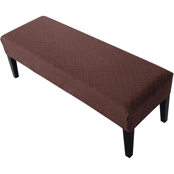 Jacquard Dining Room Bench Covers, Stretch Spandex Upholstered Slipcover, Anti-Dust Removable Washable Seat Protector for Living Room, Kitchen