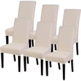 thumbnail image 1 of Jacquard Dining Room Chair Covers Set of 6, Stretch Kitchen Chair Covers Washable Parsons Chair Slipcover Removable Dining Chair Protectors for Hotel,Ceremony(Beige), 1 of 6