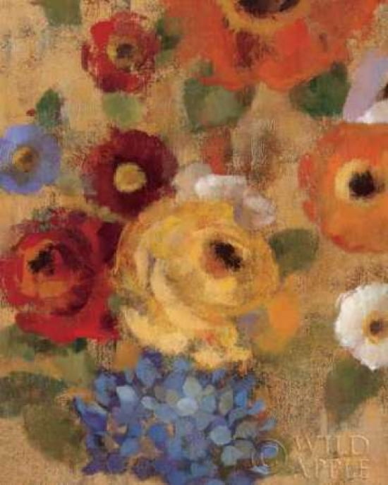 Jacquard Floral I Crop Canvas Art - Silvia Vassileva (24 x 30)