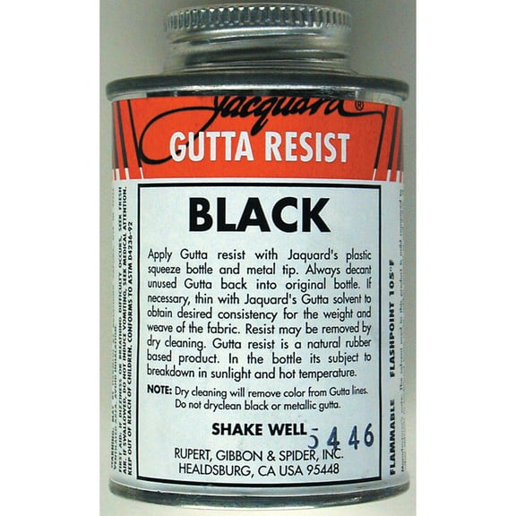 Jacquard Gutta Resist, 4 oz., Black, Fabric Dye