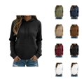thumbnail image 1 of Jacquard Hoodie for Women 2025 Fall Winter Long Sleeve Casual Hooded Sweatshirt with Pockets Pullover Tops, 1 of 1