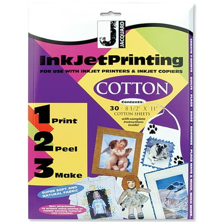 Jacquard Inkjet Cotton Sheet, 8.5" x 11", 10/Pkg