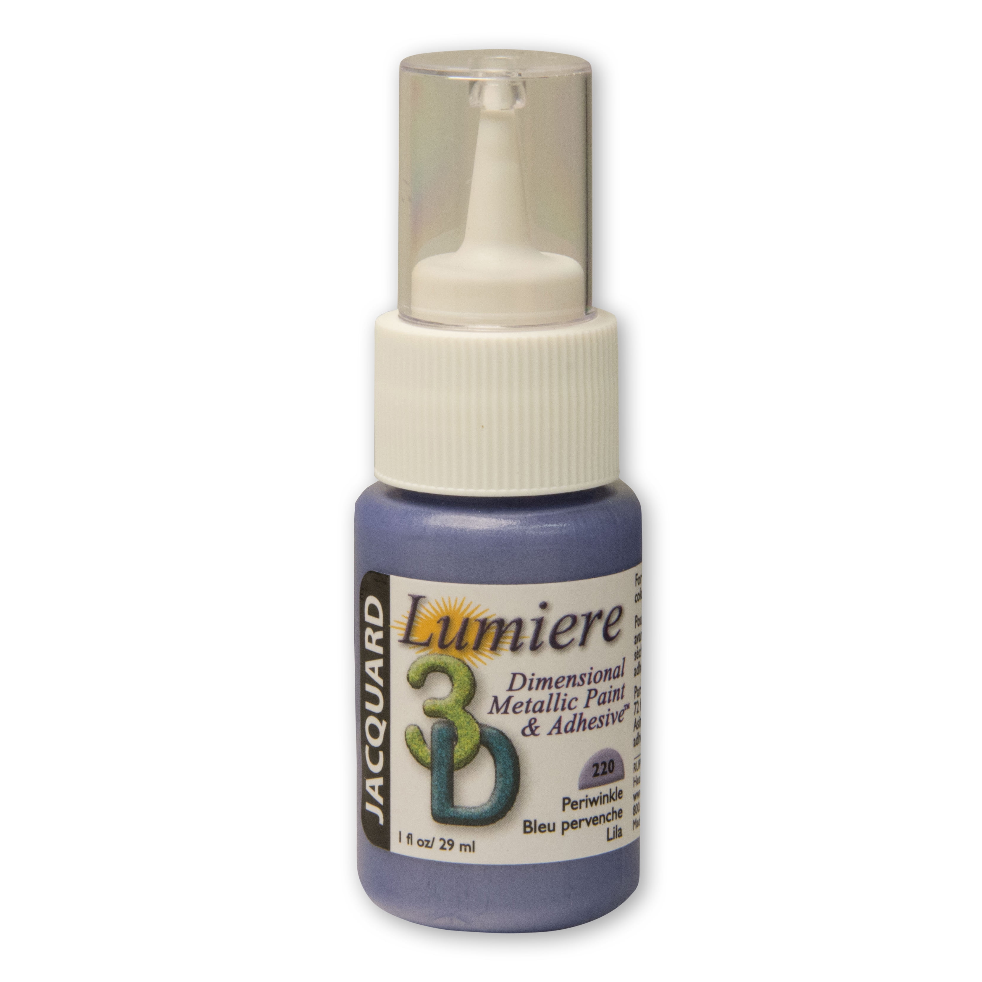 Jacquard Lumiere 3D Adhesive & Dimensional Paint, 1 oz., Periwinkle