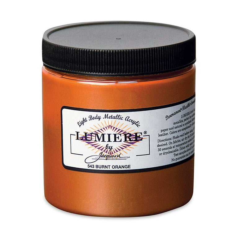 Jacquard Lumiere Metallic Acrylic Paint 8oz - Burnt Orange