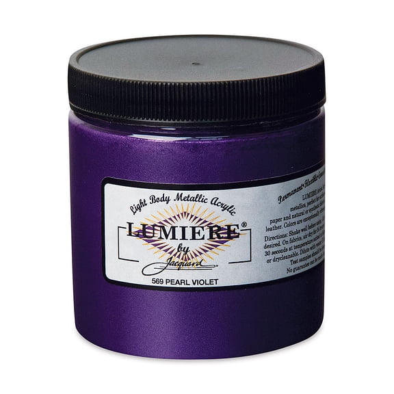 Jacquard Lumiere Metallic Acrylic Paint 8oz-Pearl Violet