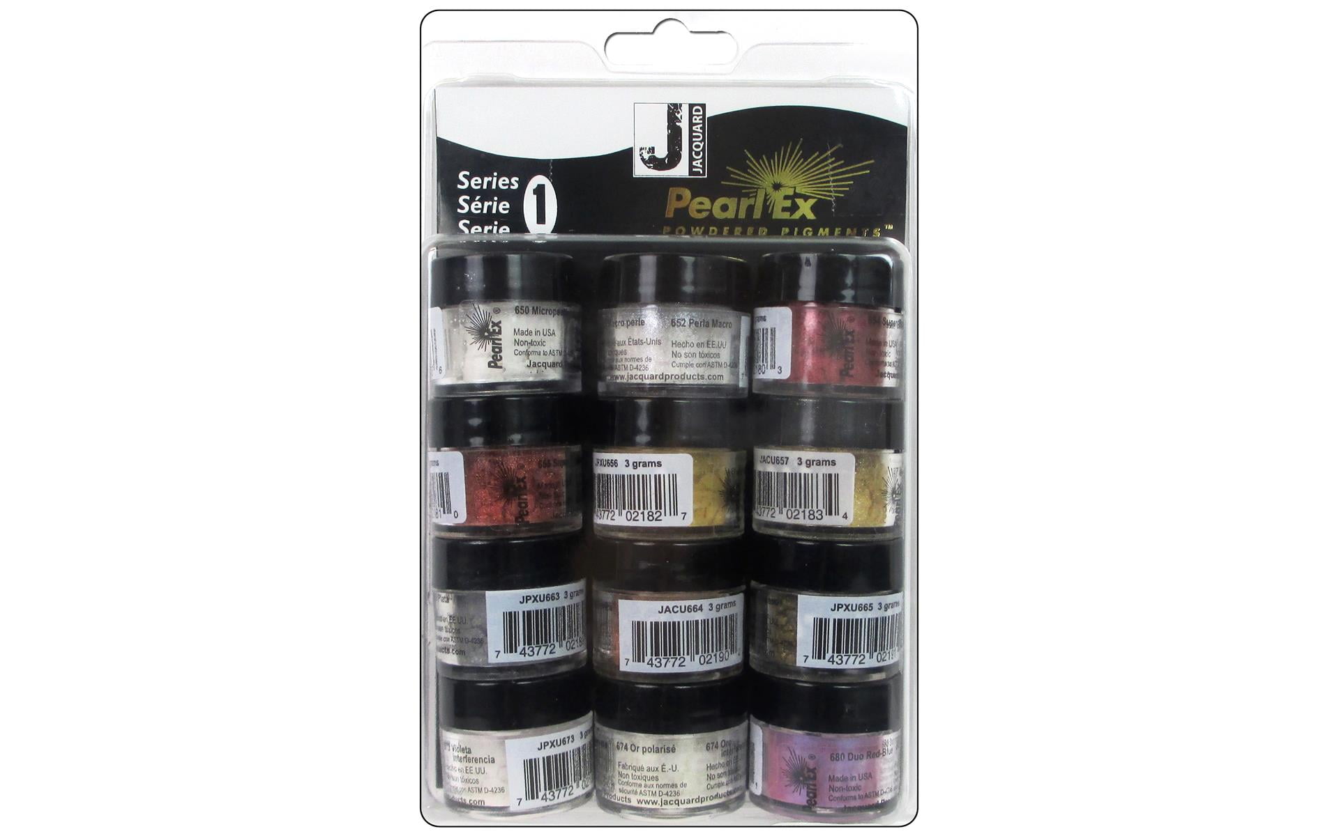 Pearl Ex Powdered Pigments by Jacquard 24 Color Set. Each Jar Approximately  3 gr