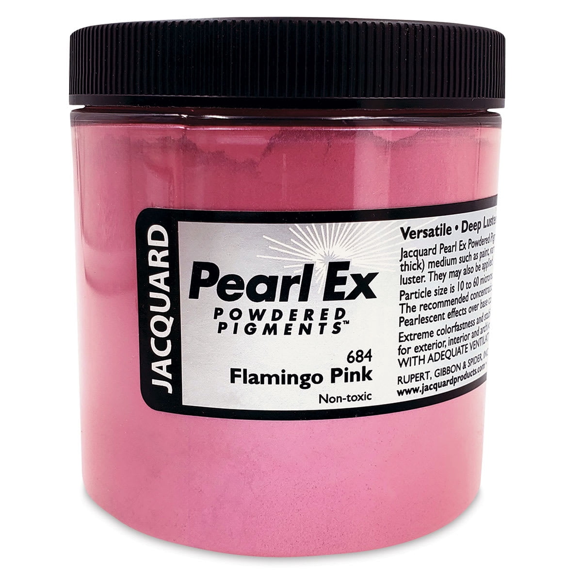 Jacquard Pearl Ex Powdered Pigments 4oz-#684 Flamingo Pink
