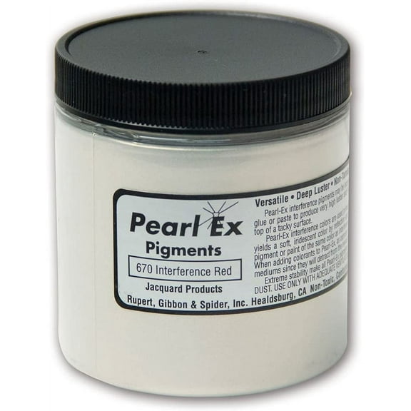 Jacquard Pearl-Ex Pigment - 4 oz, Interference Red, Jar