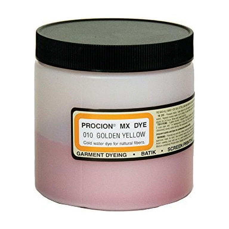 Jacquard Procion Mx Dye - Undisputed King of Tie Dye Powder - Golden Yellow  - 8oz Net Wt - Cold Water Fiber Reactive Dye 