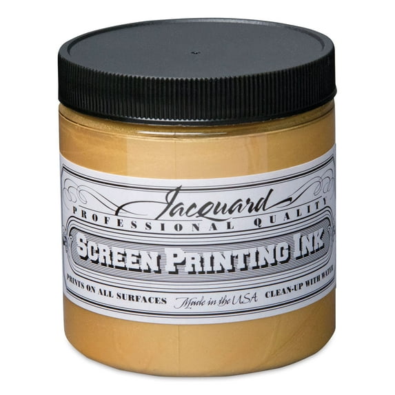 Jacquard Screen Printing Ink - Gold (Metallic), 8 oz