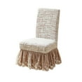 thumbnail image 1 of Jacquard Short Plush Dining Chair Covers with Lace Ruffle Skirt Stretch Kitchen Seat Chair Slipcovers Easy Fit Chair Protectors for Wedding Hotel Ceremony Banquet, 1 of 7