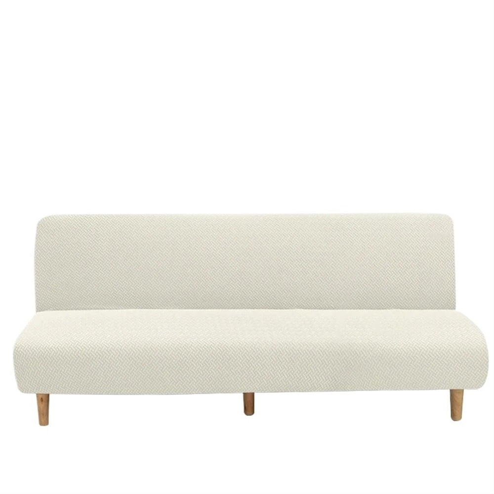 Jacquard Sofa Bed Cover Armless Sofa Cover For Living Room Plaid Straight Sofa Cover Slipcover Futon Cover For Home