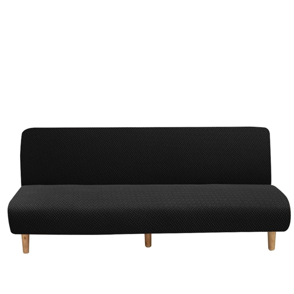 Jacquard Sofa Bed Cover Armless Sofa Cover For Living Room Plaid Straight Sofa Cover Slipcover Futon Cover For Home