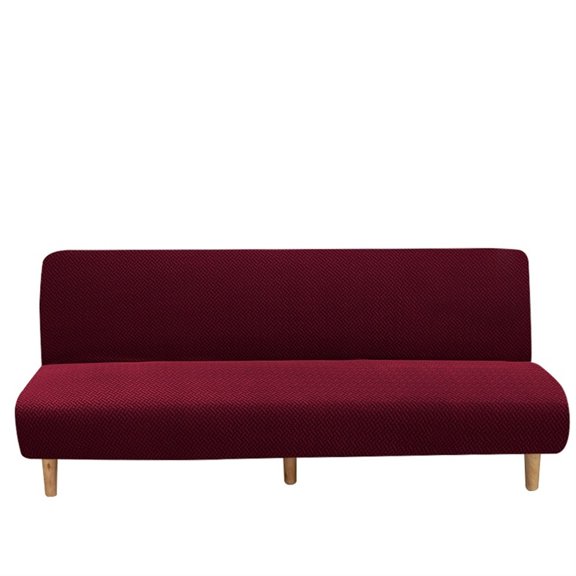 Jacquard Sofa Bed Cover Armless Sofa Cover For Living Room Plaid Straight Sofa Cover Slipcover Futon Cover For Home