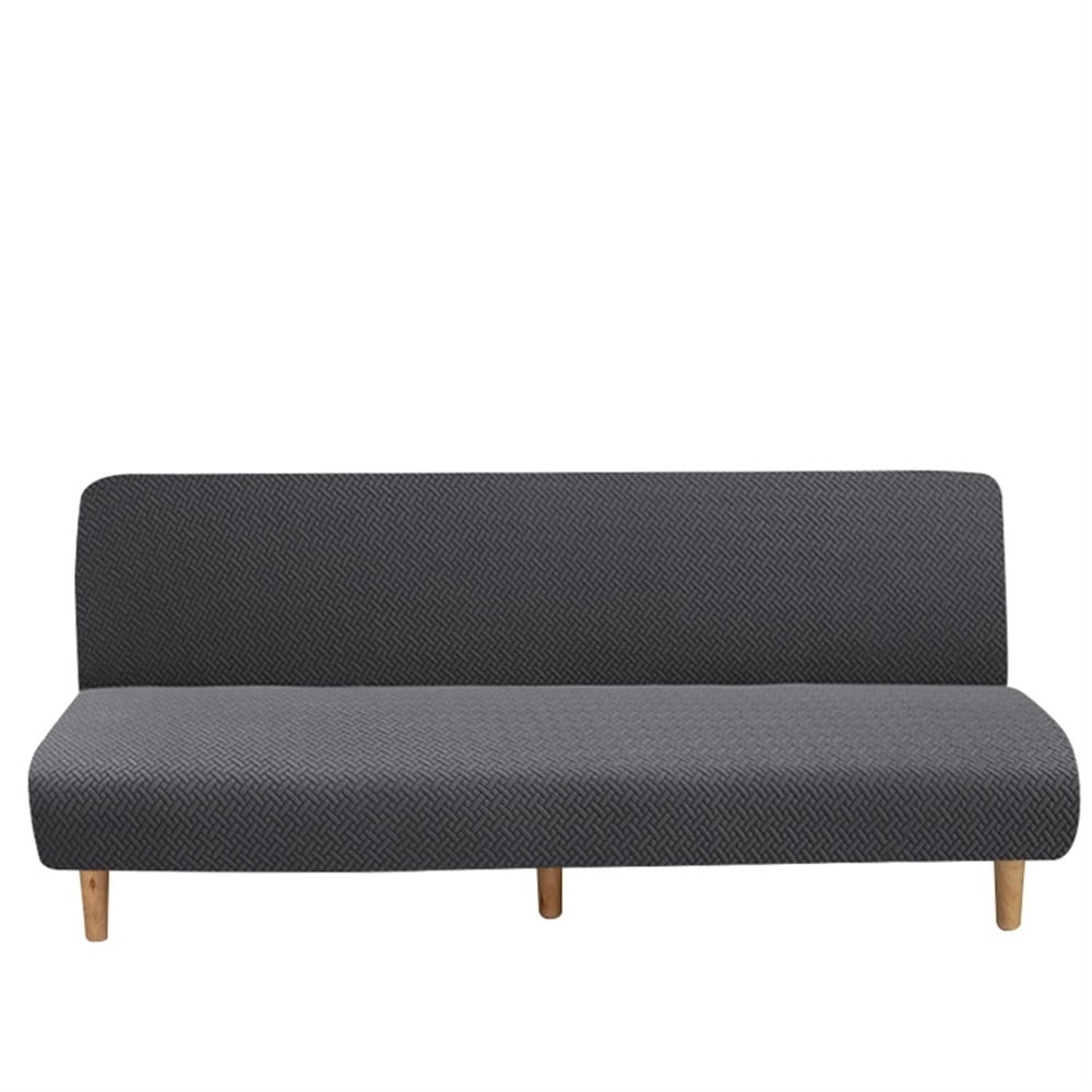 Jacquard Sofa Bed Cover Armless Sofa Cover For Living Room Plaid Straight Sofa Cover Slipcover Futon Cover For Home