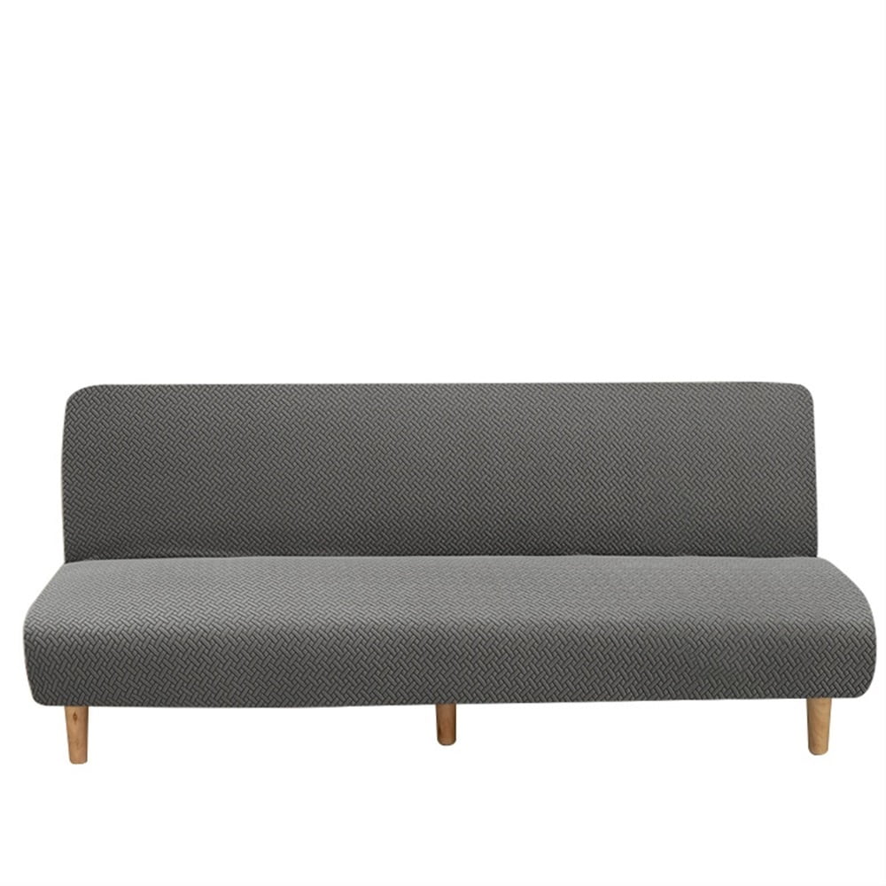 Jacquard Sofa Bed Cover Armless Sofa Cover For Living Room Plaid Straight Sofa Cover Slipcover Futon Cover For Home