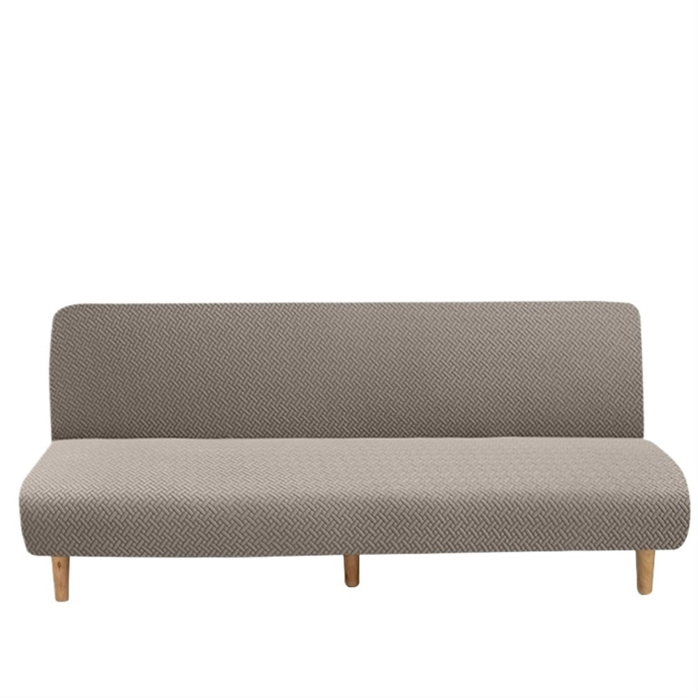 Jacquard Sofa Bed Cover Armless Sofa Cover For Living Room Plaid Straight Sofa Cover Slipcover Futon Cover For Home
