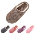 thumbnail image 1 of Jacquard Soft Bottom Cotton Slippers Suede Non-slip Cotton Slippers Indoor Cotton Slippers dark PURPLE 40/41, 1 of 8