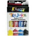thumbnail image 1 of Jacquard Tee Juice Fabric Marker 4-Color Set, Broad Tips, Classic Colors, 1 of 3