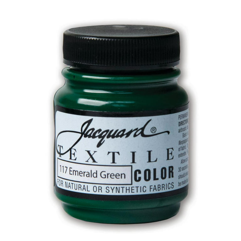 Jacquard Textile Color Fabric Paint 2.25Oz-Emerald Green