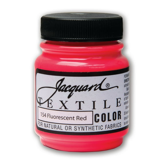 Jacquard Textile Color - Fabric Paint - (2.25 oz) - Fluorescent Red